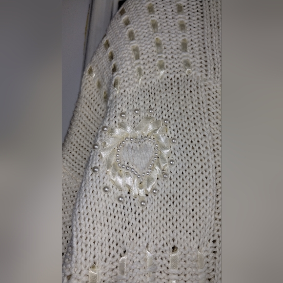 Vintage JK America Brand Cream Cardigan Sweater - Picture 7 of 11